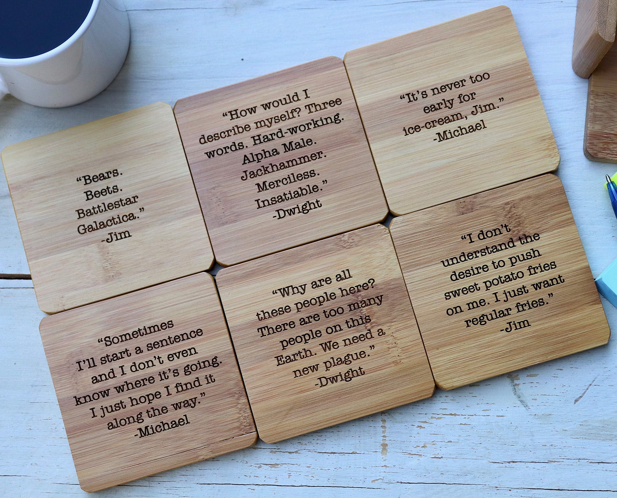 Funny The Office Show Sayings Coasters