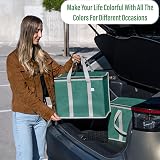 VenO 2Pcs Reusable Large Cooler Bag with Lid Dark Green 40L Capacity view 2