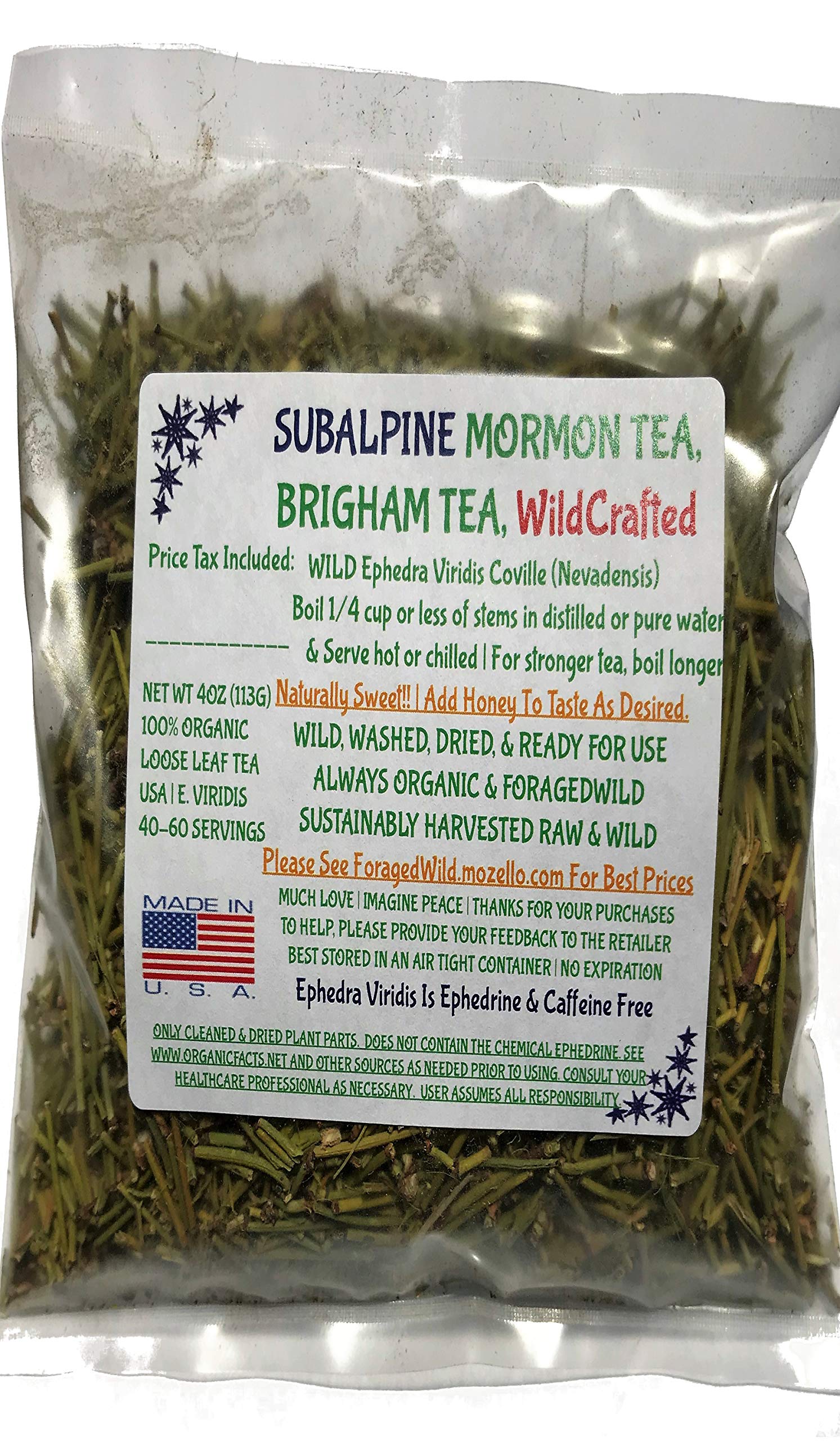 Mormon (Brigham) Tea Extract 2 oz. Extra Large Size