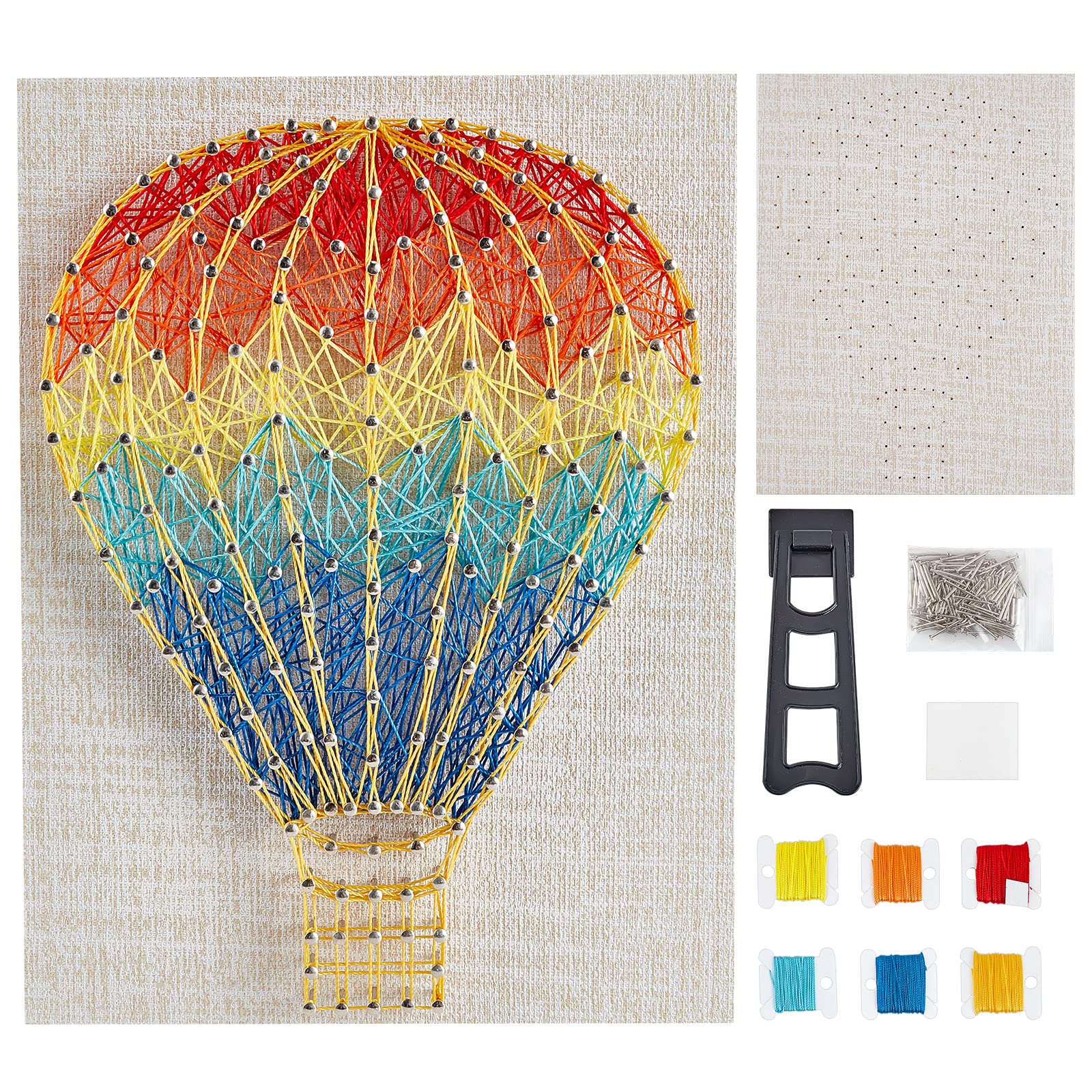 WEBEEDY Hot Air Balloon String Arts and Crafts Kit for Beginner Adults DIY Handmade Gifts 3D Art Supplies Wall Home Decoration Birthday Christmas Valentine's Day Creative Gifts for Girls,15x20cm