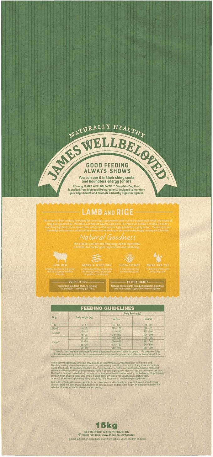 james wellbeloved lamb and rice 15kg