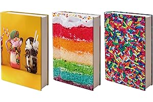 ELLOPI Fun Design, Easy Apply Book Covers 3 Pack. Stretchable Standard Jackets Fits Most Hardcover Textbooks Up to 8 x 10. Adhesive-Free, Nylon Fabric Protectors. Washable and Reusable Student School Supply