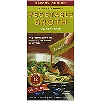 Savory Choice Liquid Reduced Sodium Vegetable Broth Concentrate, 4.06 Ounce Box