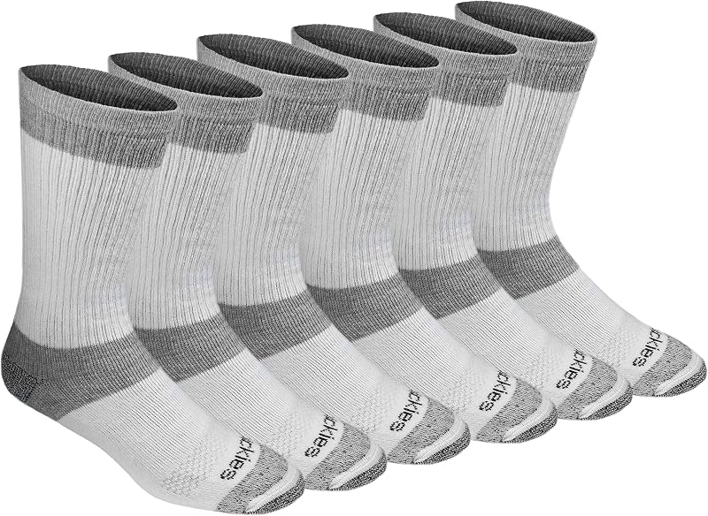 Calzini casual da uomo (confezione da 6), Bianco (6 paia), L