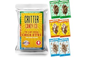 JERKY-N-SPICE HotLix Crick-ettes Edible Bugs (6-Pack) | Dried Crickets to Eat | Edible Insects for Humans, Pets | Safe to Eat | Great for Parties & Exotic Snacks | 3 Different Flavors | Weird Snacks for Humans
