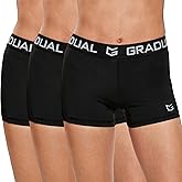 G Gradual Women's Spandex Compression Volleyball Shorts 3" /7" Workout Pro Shorts for Women