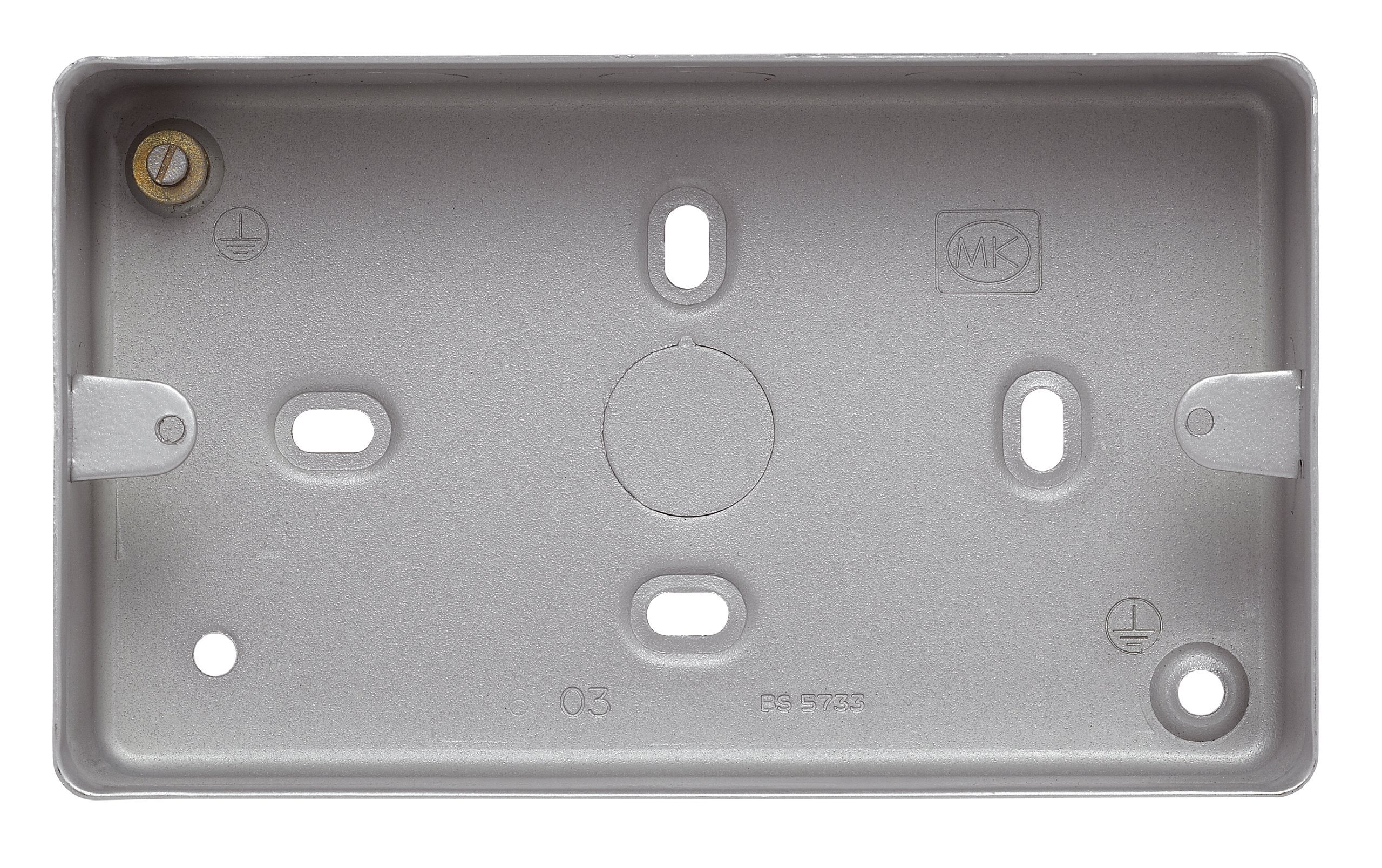 Mk K2214ALM 2-Gang Box with Knockouts