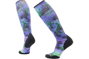 Smartwool Women's Ski Targeted Cushion Electric Lotus Print Over the Calf Socks