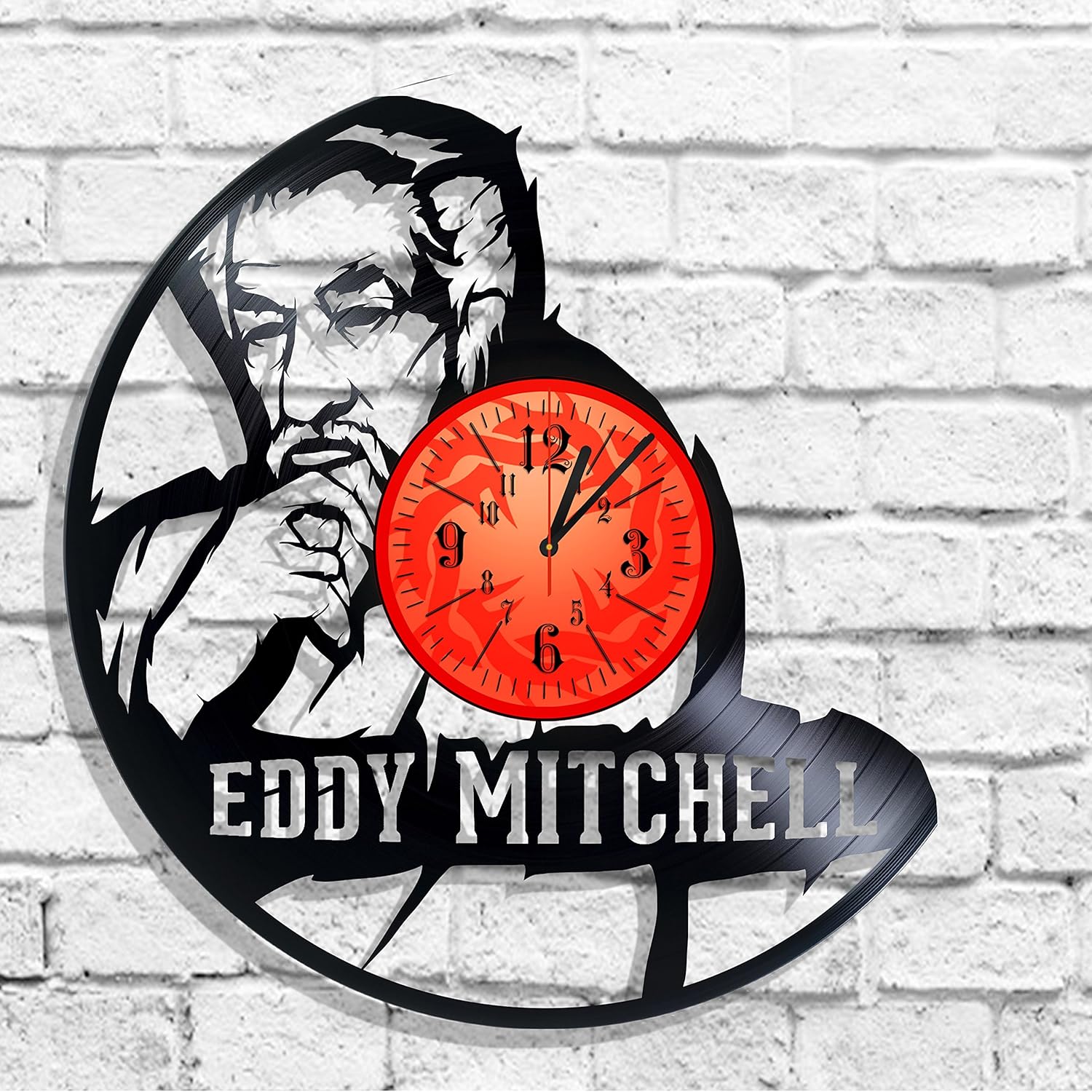 Amazon Com Eddy Mitchell Singer Vinyl Record Handmade Wall Clock Room Wall Decor Design Art Gift Modern Home Record Vintage Decoration Gift For Her And Him Gift For Fan Gifts