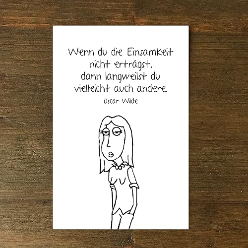 Karte Grußkarte Spruch Weiheiten Oscar Wilde Grußkarte