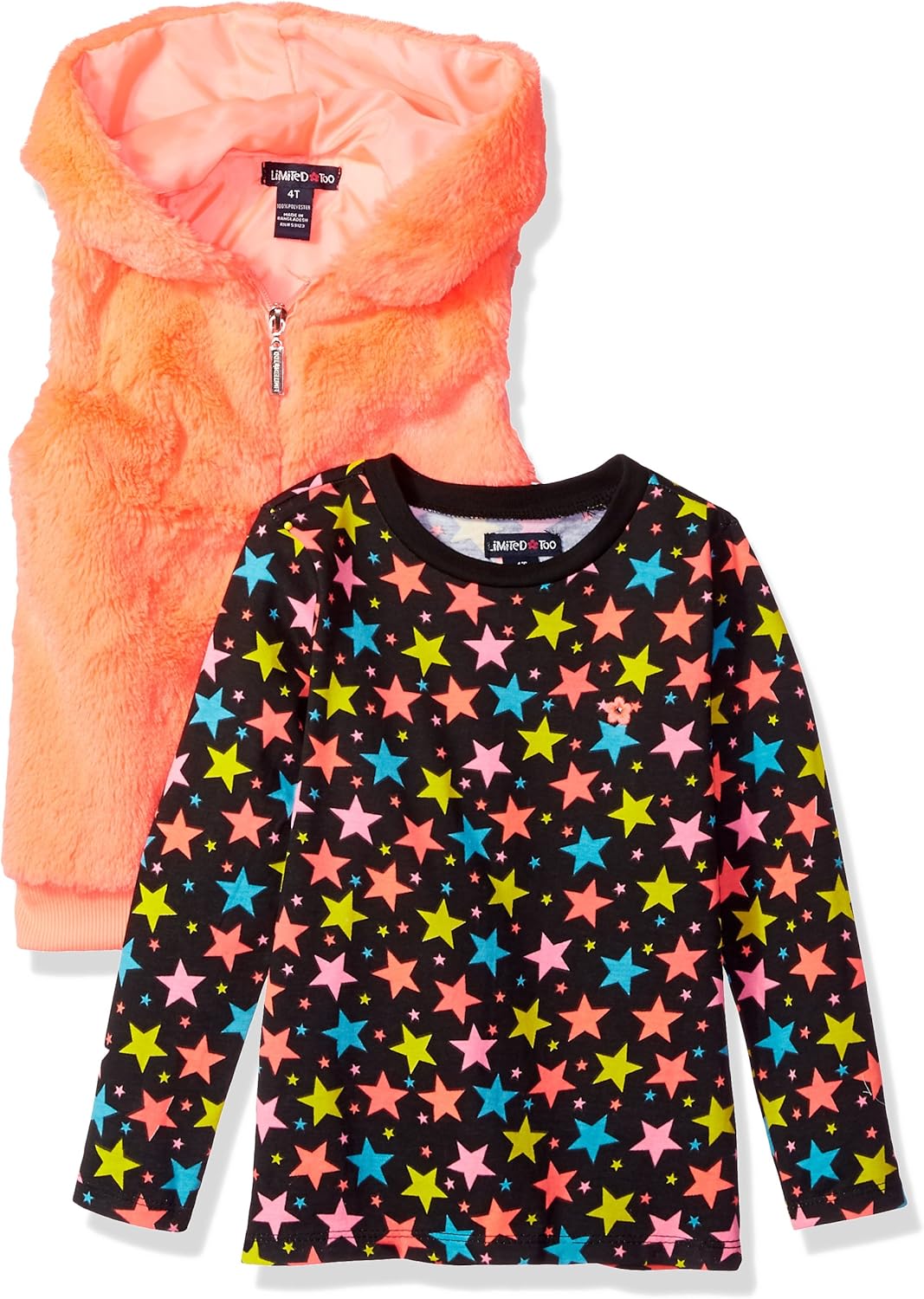 Limited Too Girls' Toddler Knit Top and Vest Set (More