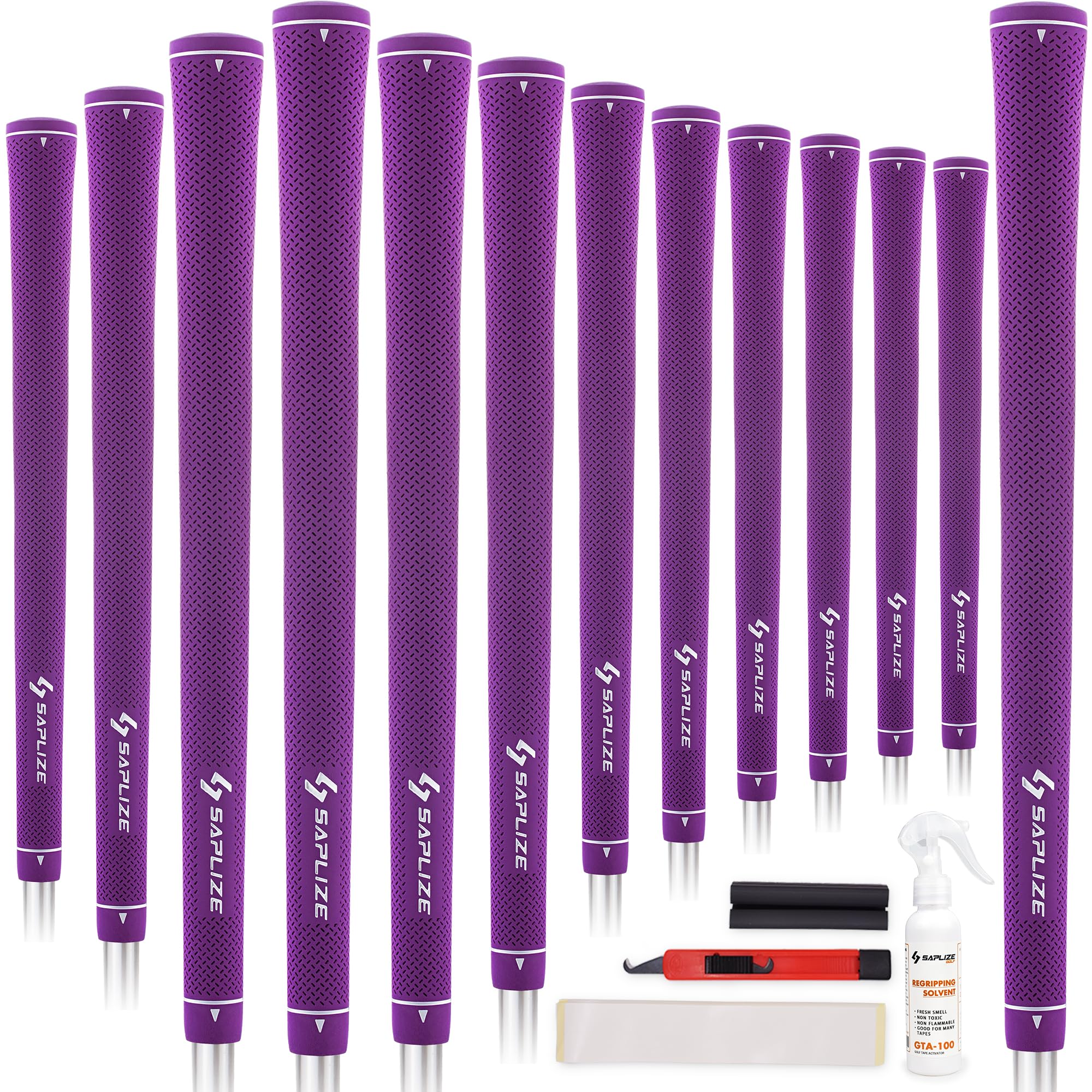 SAPLIZE Women’s Golf Grips 13 Pack | Soft, Comfortable & Shock-Absorbing | Elegant Solid Colors, Optimized Taper Design | Standard & Midsize Golf Club Grips for Women, Men & Juniors