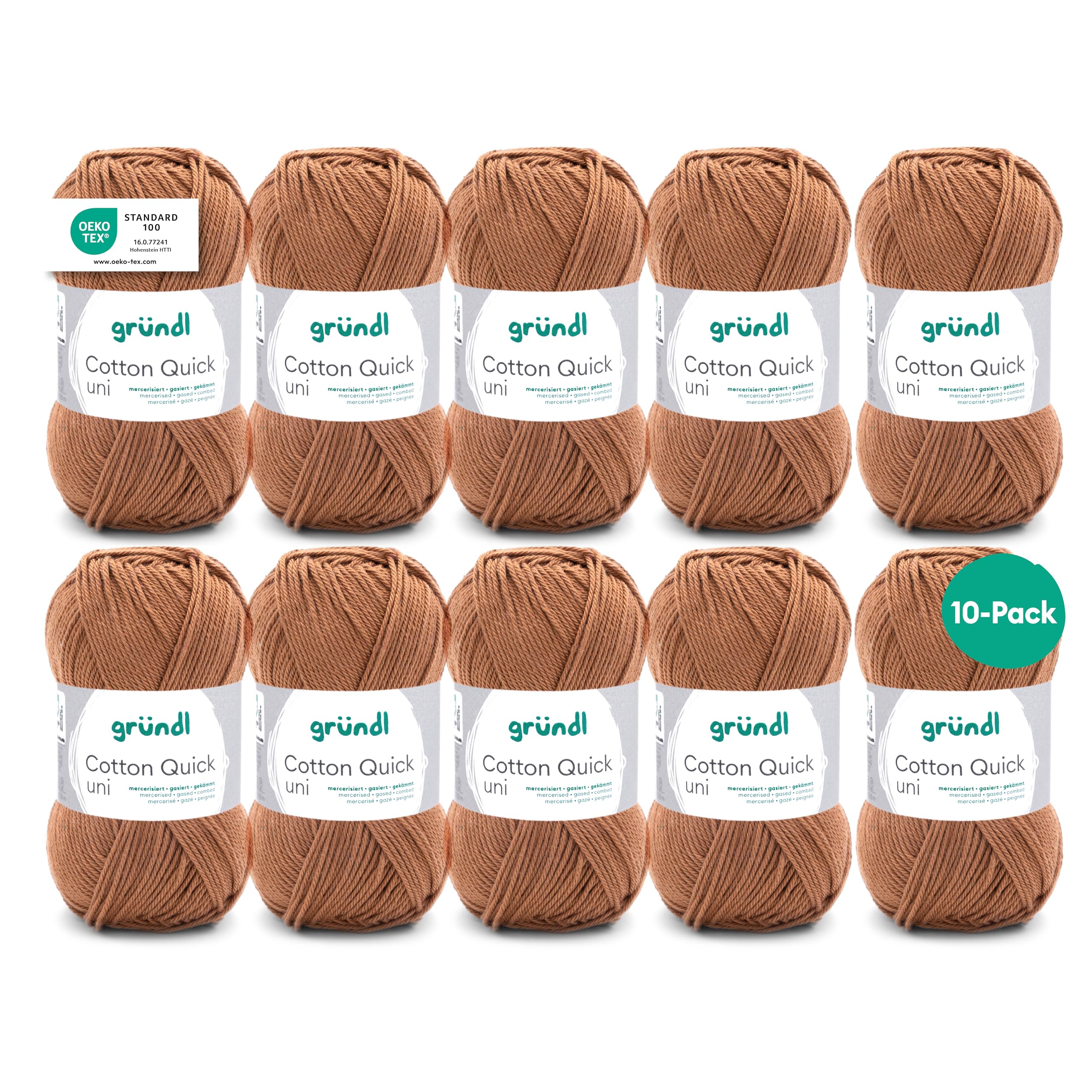 Gründl Value Pack Cotton Quick Yarn, Cotton, caramell, 29 x 12 x 7 cm