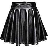 Plus Size Rave Outfit HDE Plus Size Shiny Metallic Suspender Skirt