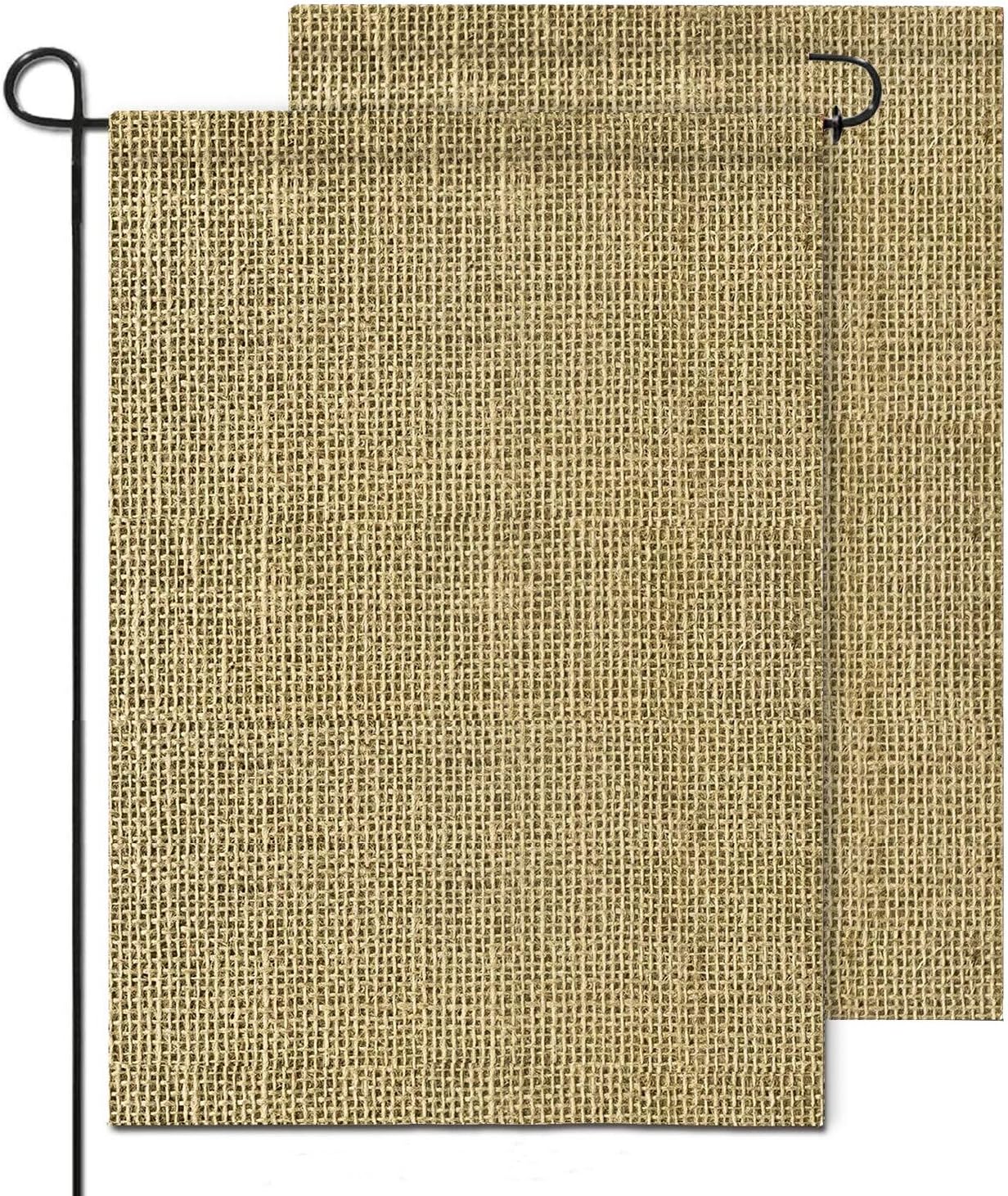 hblife Personalized Blank Burlap Garden Flag Happy Camper Banner Lawn Yard Outdoor Seasonal Holiday DIY Flag for New Home Gift Wedding Gift Housewarming Gift Home Decor,One-Sided (set of 2)