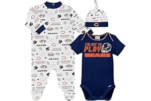 Gerber NFL Baby Boys' 3-Piece Bodysuit, Sleep 'n Play, & Cap Set