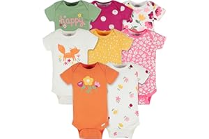 Onesies Brand baby-girls 8-pack Short Sleeve Mix & Match Bodysuits