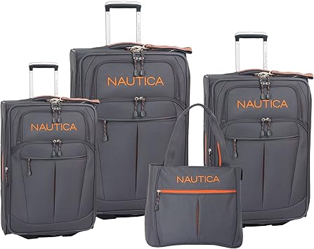 nautica luggage grey orange