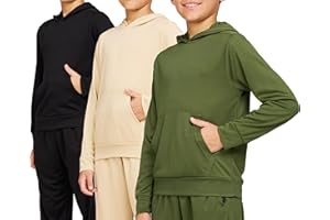 PURE CHAMP 3 Pack Mesh Boys Hoodies Active Athletic Quick Dry Pullover Hoodies For Boys Essentials Hoodie Lightweight 4-20