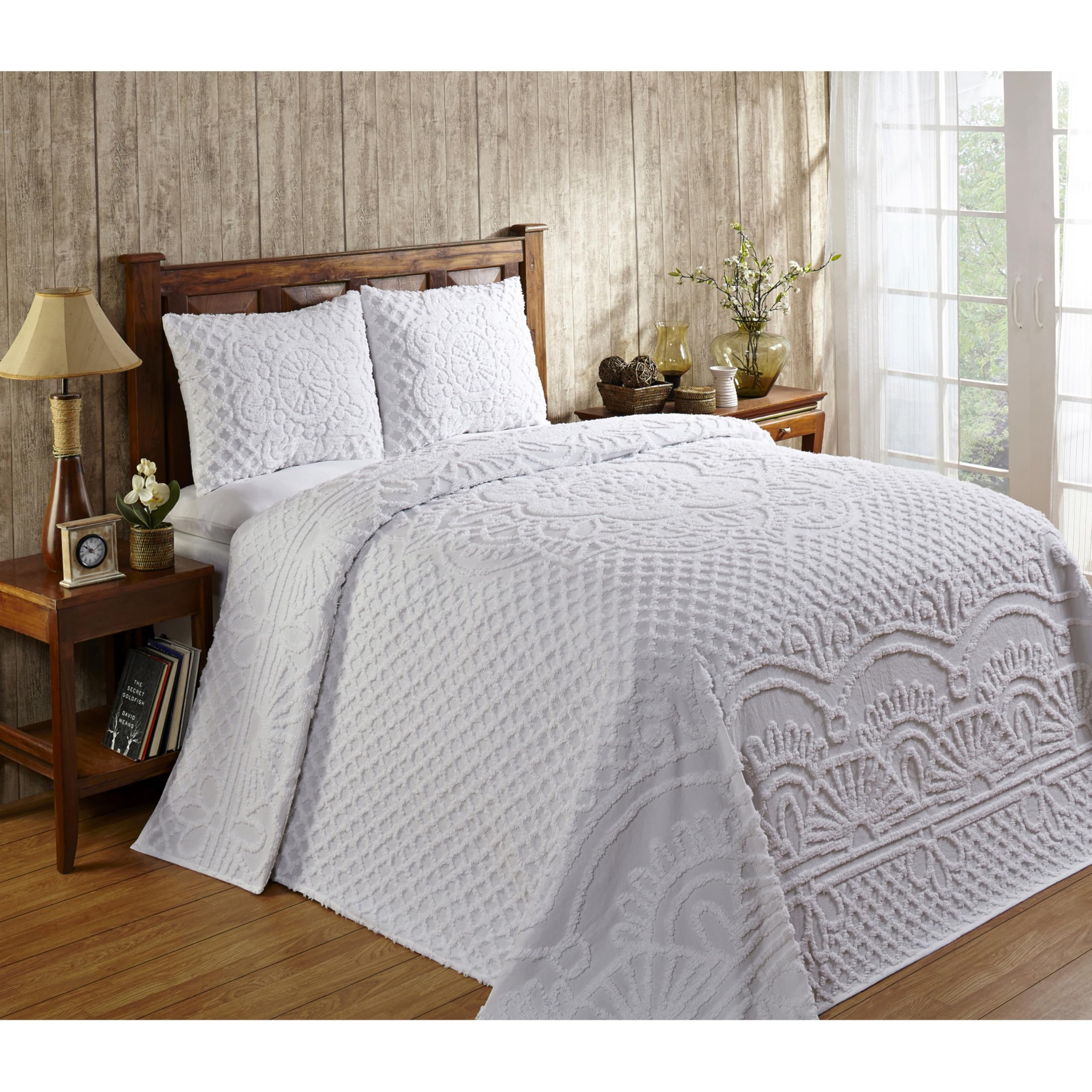 Better Trends, Cotton, White, Twin Bedspread Set