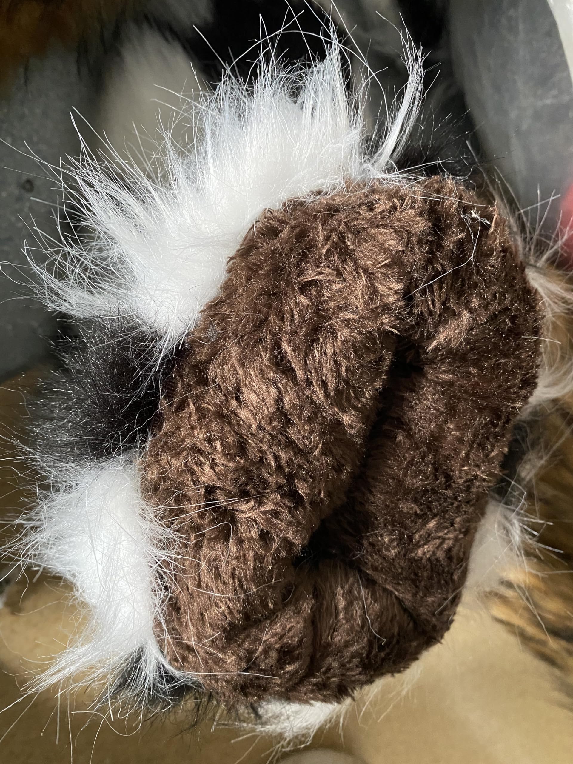 Valpeak Snow Boots for Women 2024 Furry Boots Winter Knee High Flat Heel Fluffy Faux Fur Boots