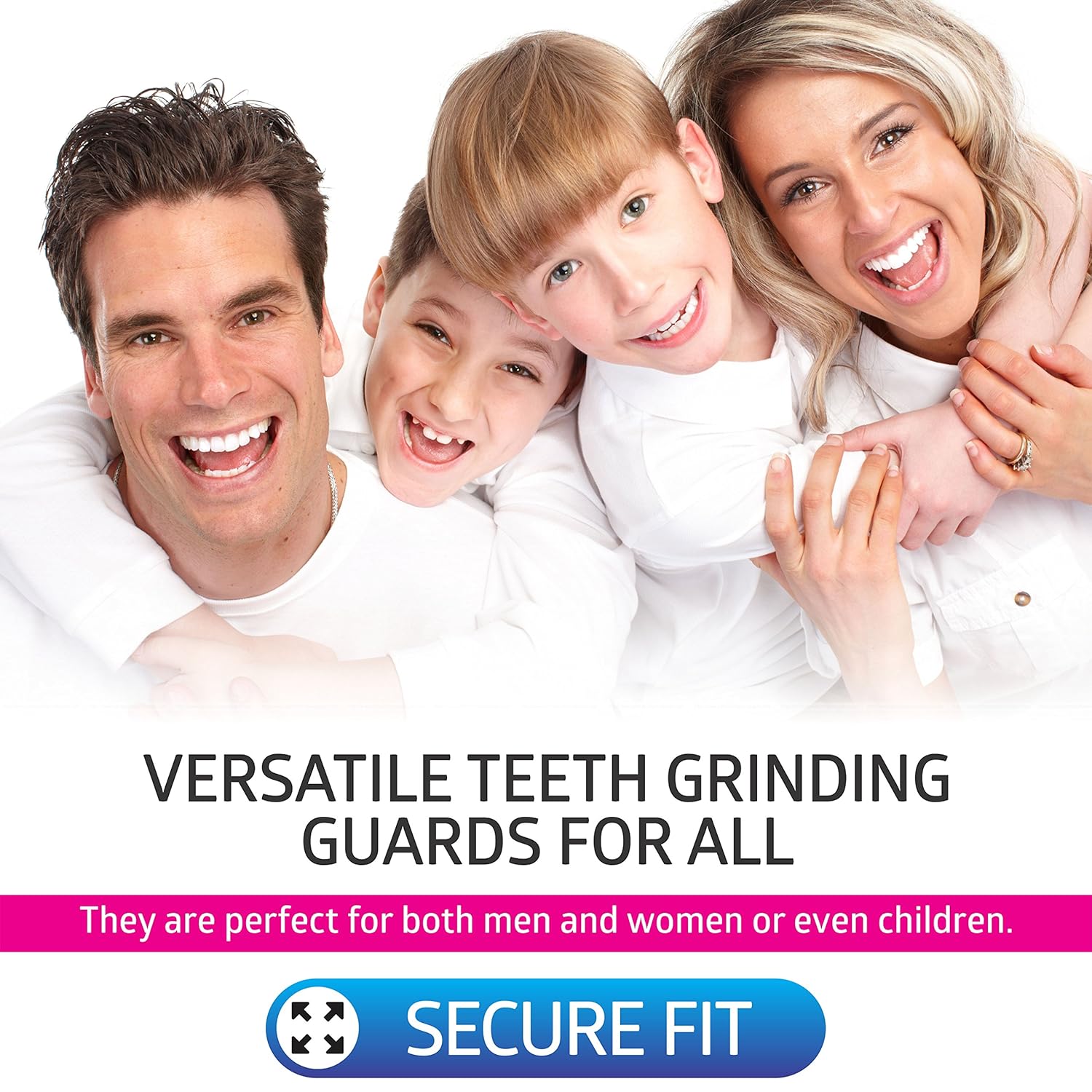 Professional Mouth Guard For Grinding Teeth, 2 Sizes, 4 Pieces Mouthguard, Moldable Night Guards For Teeth Grinding, Night Guard Eliminates Bruxism and Teeth Clenching, Antibacterial Dental Guard Case : Beauty