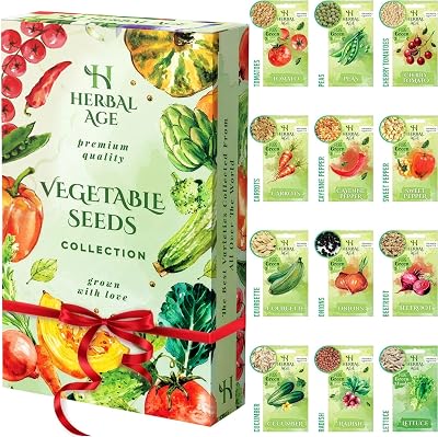 Herbal Age Grow Your Own Kits 12 Vegetable Plants Seed Box UK 5100 Seeds