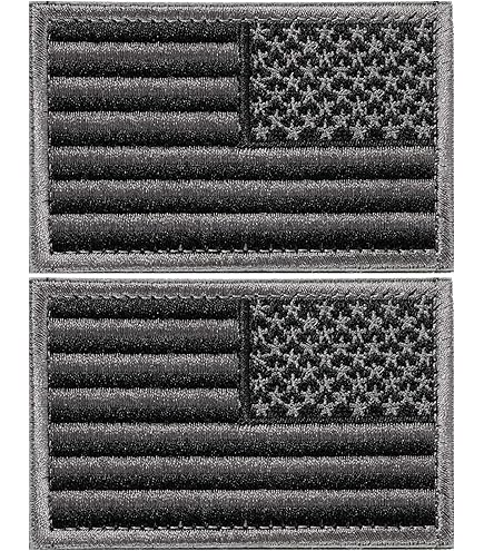 thumbnail image 2 of Tactical Black & White USA Flag Morale Patch - Authorized Design, Made In USA 2 of 6