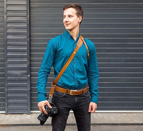 leather camera shoulder strap