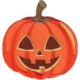 PatchMommy Halloween Pumpkin Iron-On Patch, 3.5" x 3.5" | Embroidered Jack-o'-Lantern Applique Patch for Clothes, Bags &amp; Accessories &ndash; Iron-On or Sew-On &ndash; Washable