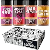 Fire & Smoke Society Barbecue & Grilling Variety Pack | BBQ Seasonings and Rubs for Smoking | Gifts for Him, Father's Day Gifts for Dad | Large Spices Bbq Spice Kit (4-Pack)