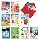 NobleWorks Variety Pack of 10 Funny Christmas