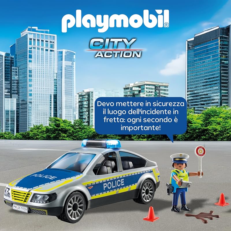 | Action Heroes | Auto della Polizia | Macchina giocattolo | Giocattoli per bambini dai 4 anni in su | 71729