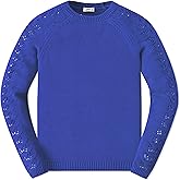 JSTEX Girls Sweaters Casual Kids Pullover Sweater Crew Neck Long Sleeve Knit Jumper Top for Girl Toddler Teen Size 4-14