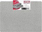 Asvin Large Non Slip Shower Mat 60x80cm Grey Anti Mould OEKO-TEX Loofah