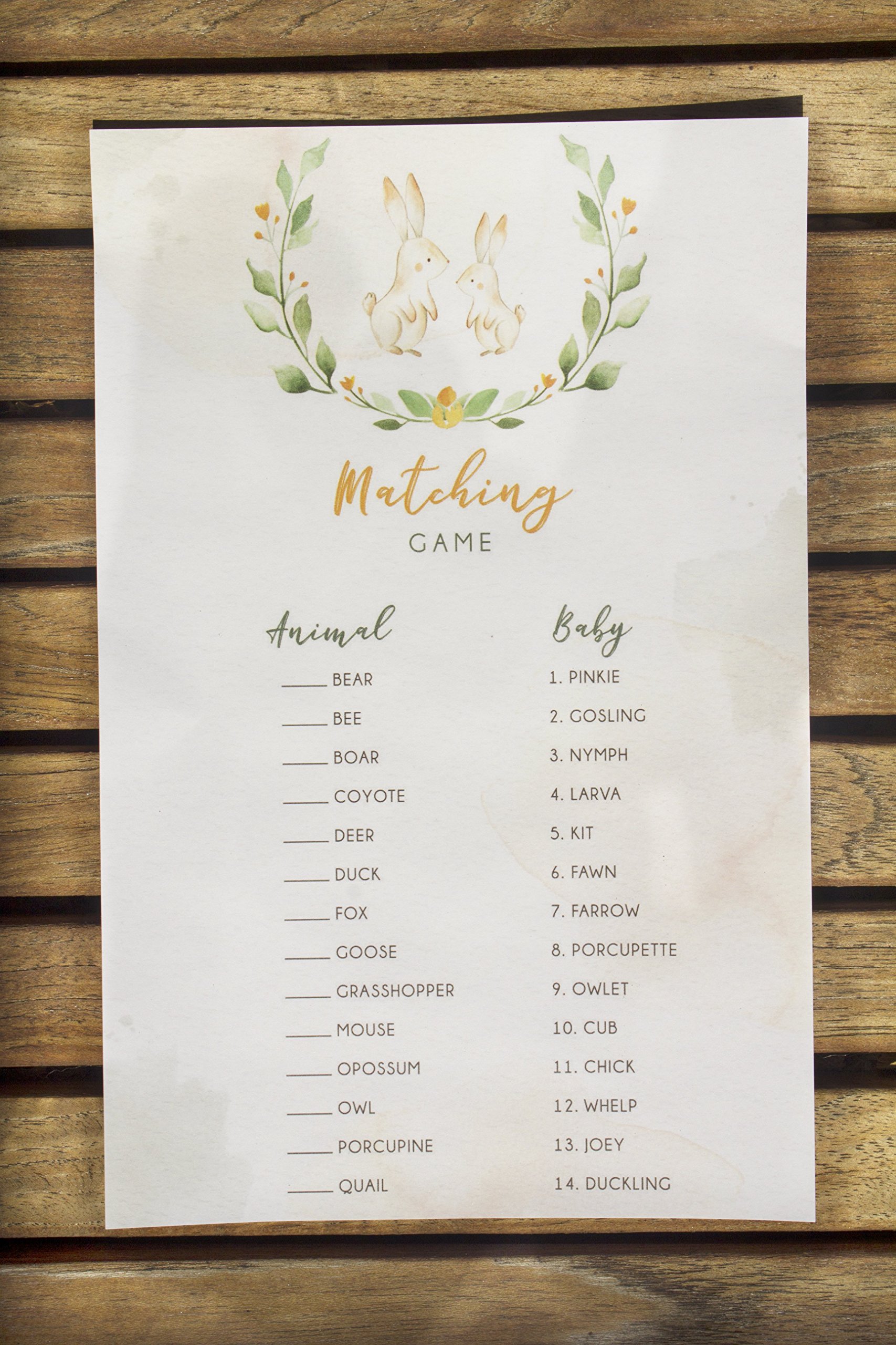 Lovely Celebrations Woodland Themed Baby Shower Games Pack Bingo Lovely Celebrations Woodland Themed Baby Shower Games Pack Bingo