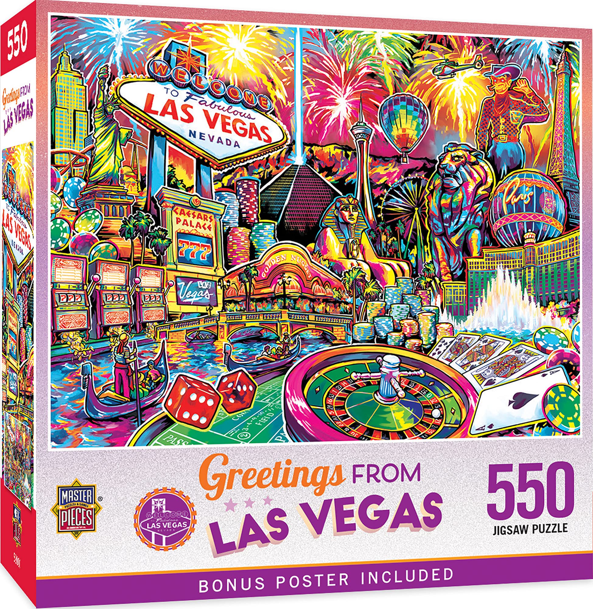 Greetings From Las Vegas 550pc Puzzle + Bonus Poster (mpc)