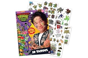 SAVVI Teenage Mutant Ninja Turtles Temporary Tattoos for Kids (50 pack). Made in the USA w Certified Safe Ink. Kids Birthday Party Supplies & Party Favors. Temporary Tattoos Stickers Set for Girls and Boys