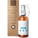 Premium Colloidal Silver Spray ● 40ppm 3.4 fl oz ● Optimal Concentration Formula, Smaller Particles, Better Results ● Laborat