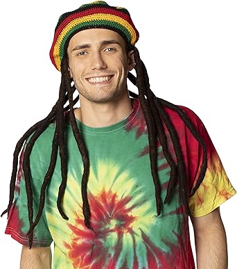 reggae hat with dreadlocks