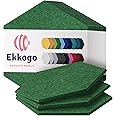 Ekkogo Acoustic Soundproof Wall Panels 12-Pack - 14"X12.1"X0.4" High Density Sound Dampening - Dark Green Hexagon