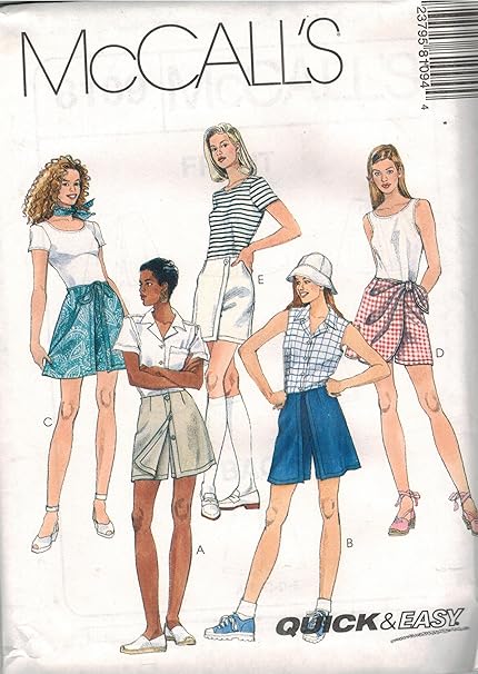Amazon Com 8109 Mccalls Sewing Pattern Uncut Misses Quick Easy Skort With Darts Size 4 6 8 Arts Crafts Sewing