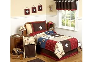 Sweet Jojo Designs Wild West Cowboy Western Childrens Bedding 4pc Twin Set
