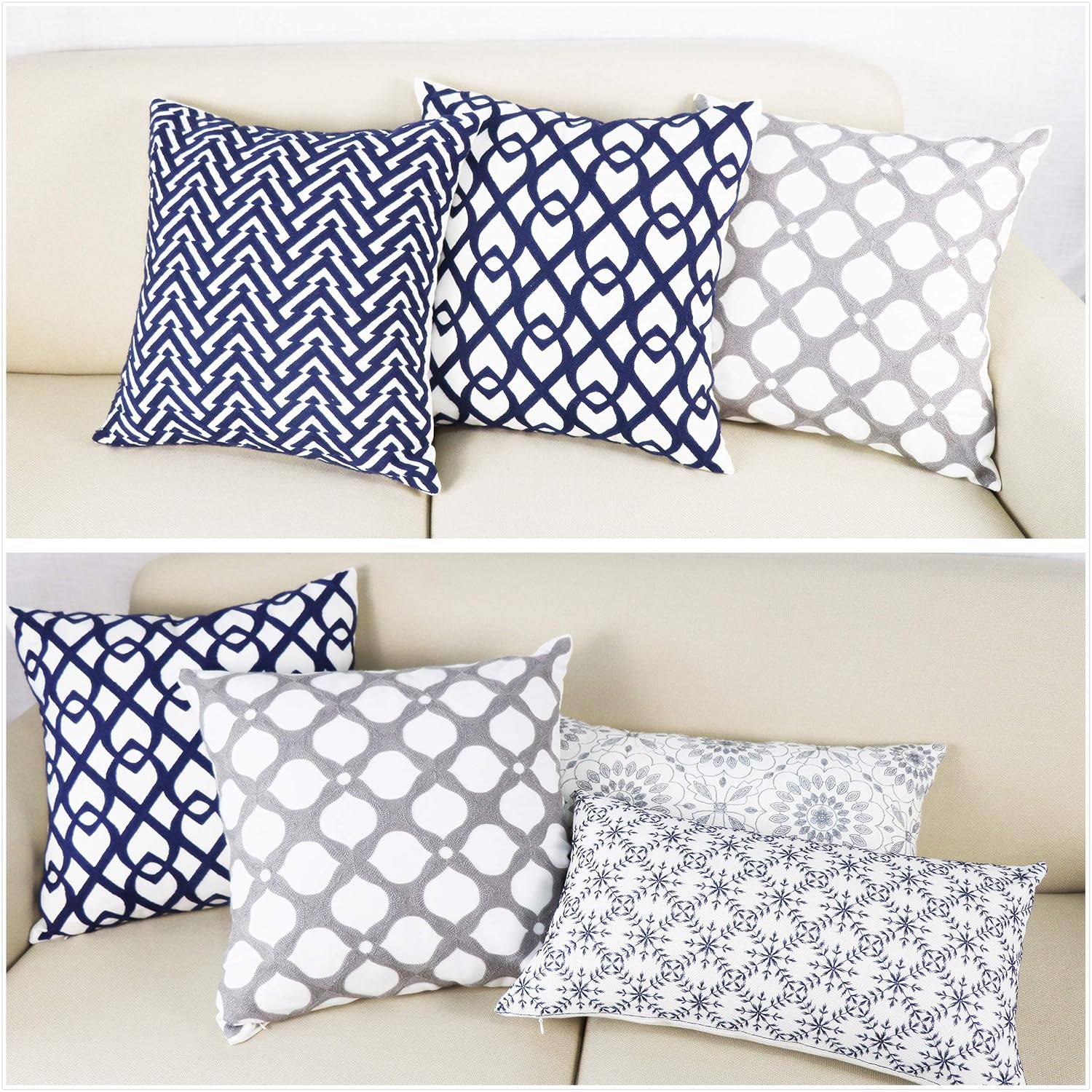 modern geometric pillows