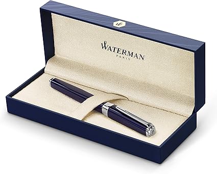 Waterman Exception Stylo Plume Fin Bleu Avec Clip Plaque Argent Plume Fine Cartouche D Encre Bleue Coffret Cadeau Amazon Fr Commerce Industrie Science