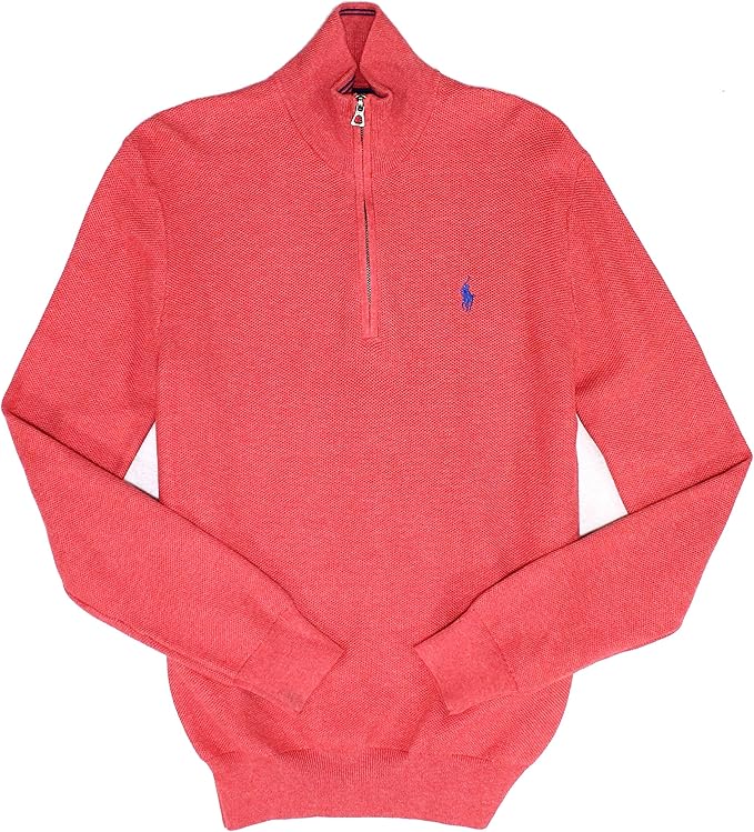 Polo Ralph Lauren Mens Sweater Pink US Size Small S 1/4 Zip Pullover: Amazon.com.au: Fashion