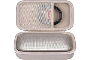 BOVKE Hard Travel Speaker Case for Bose New SoundLink Flex Speaker (2nd Gen) / Bose SoundLink Flex Bluetooth Portable Speaker, Mesh Pocket for Bose Speaker Charger, Charging Cables, Sandstone