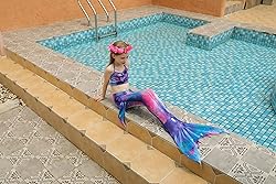 DNFUN Mermaid Tails for Swimming for Girls Bikini