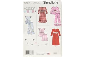 Simplicity 8272 Girl's Sleepwear and Robe Sewing Pattern, Sizes 7-14