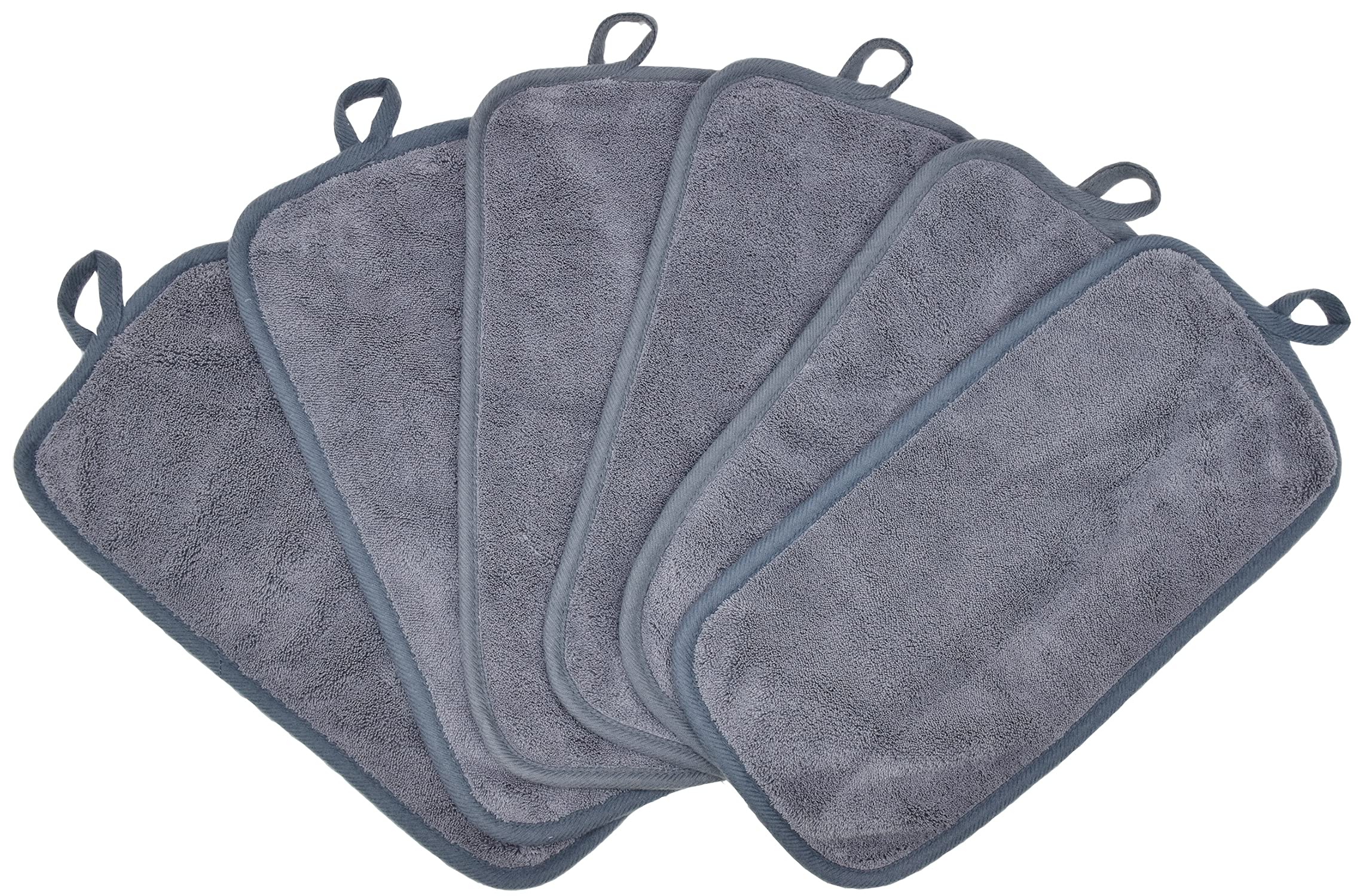 BloomSesame Makeup Remover Cloths for Face, Eye, Lips - Reusable Makeup Remover Pads Soft Microfiber Facial Cleansing Cloths 6 x 12 inch 6 Pack (Gray) — image 1